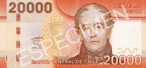 Billete de 20 mil pesos anverso