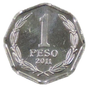 Moneda de 1 peso reverso